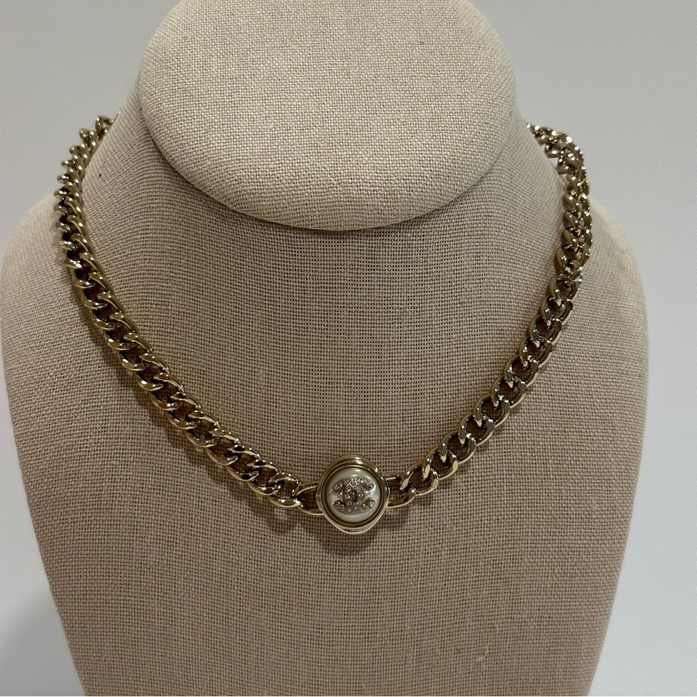 🤩🤩 CC 🤩🤩 Chanel Gold Chain Choker Necklace NEW